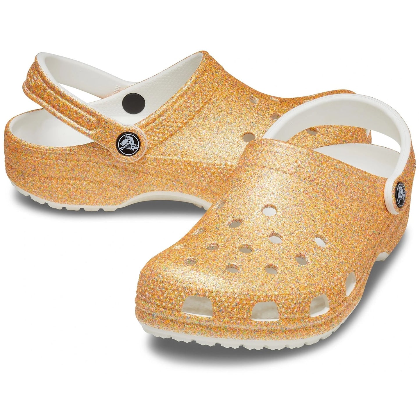 Crocs Classic Glitter Clogs Orange Sorbet