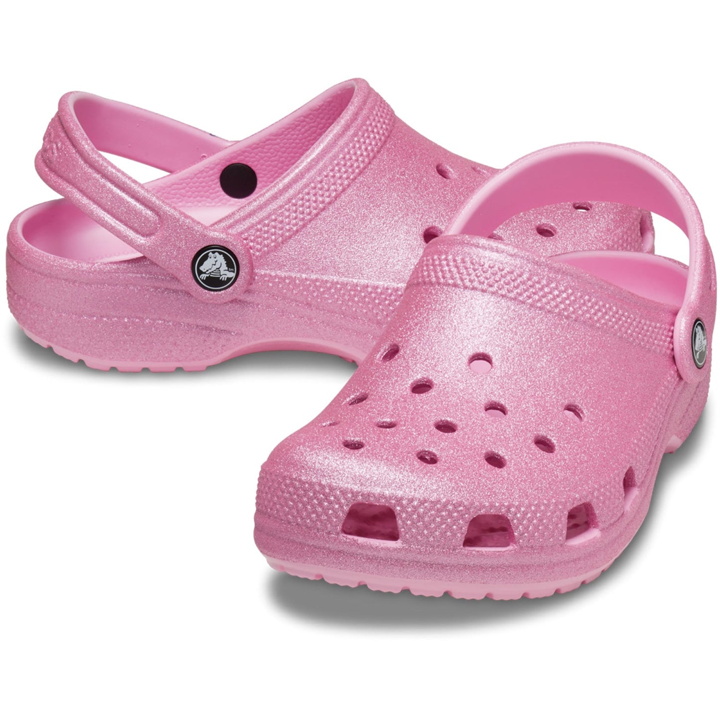Crocs Classic Glitter Kids Clogs (206993) - Pink Tweed