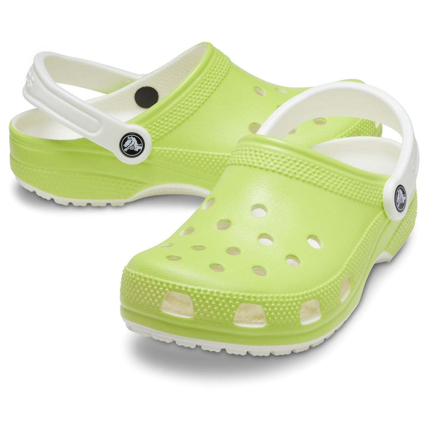 Crocs Classic Glow in the Dark Kids Clogs (209158) - Limeade