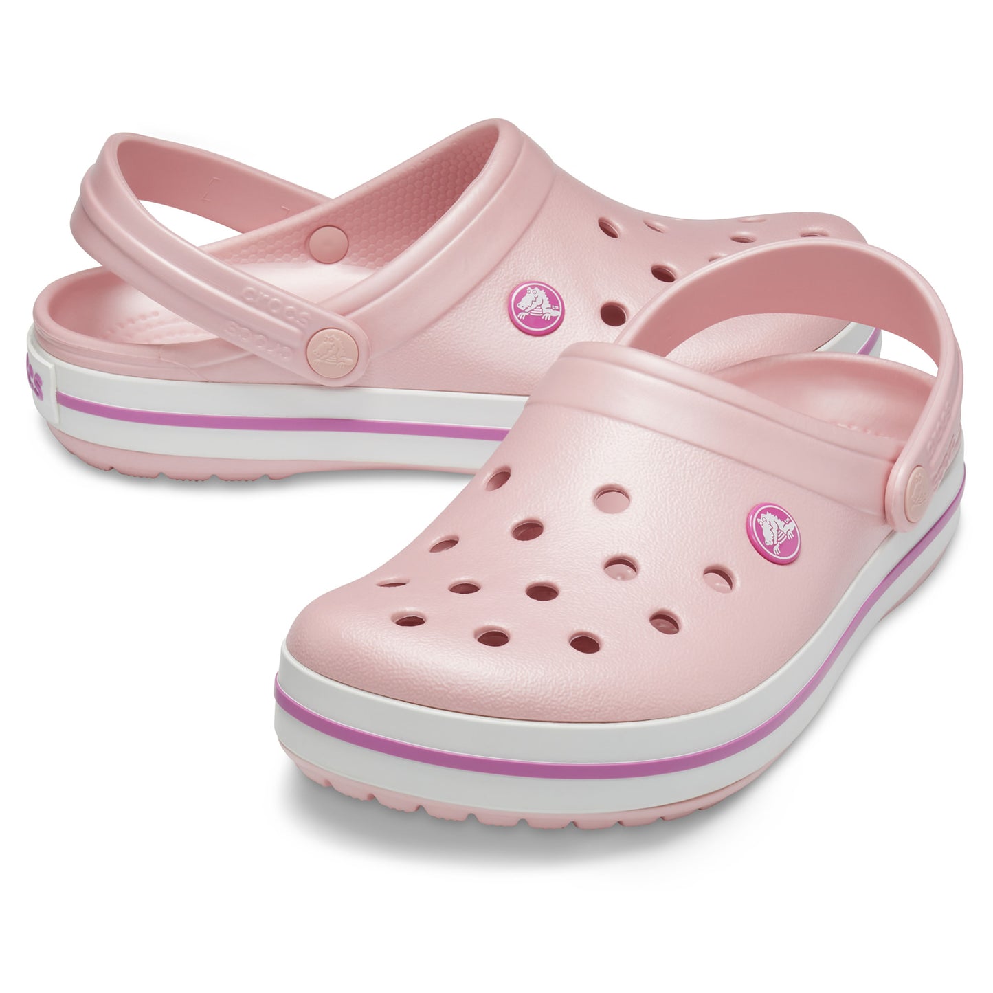 Crocs Crocband Clogs - Pearl Pink/Wild Orchid