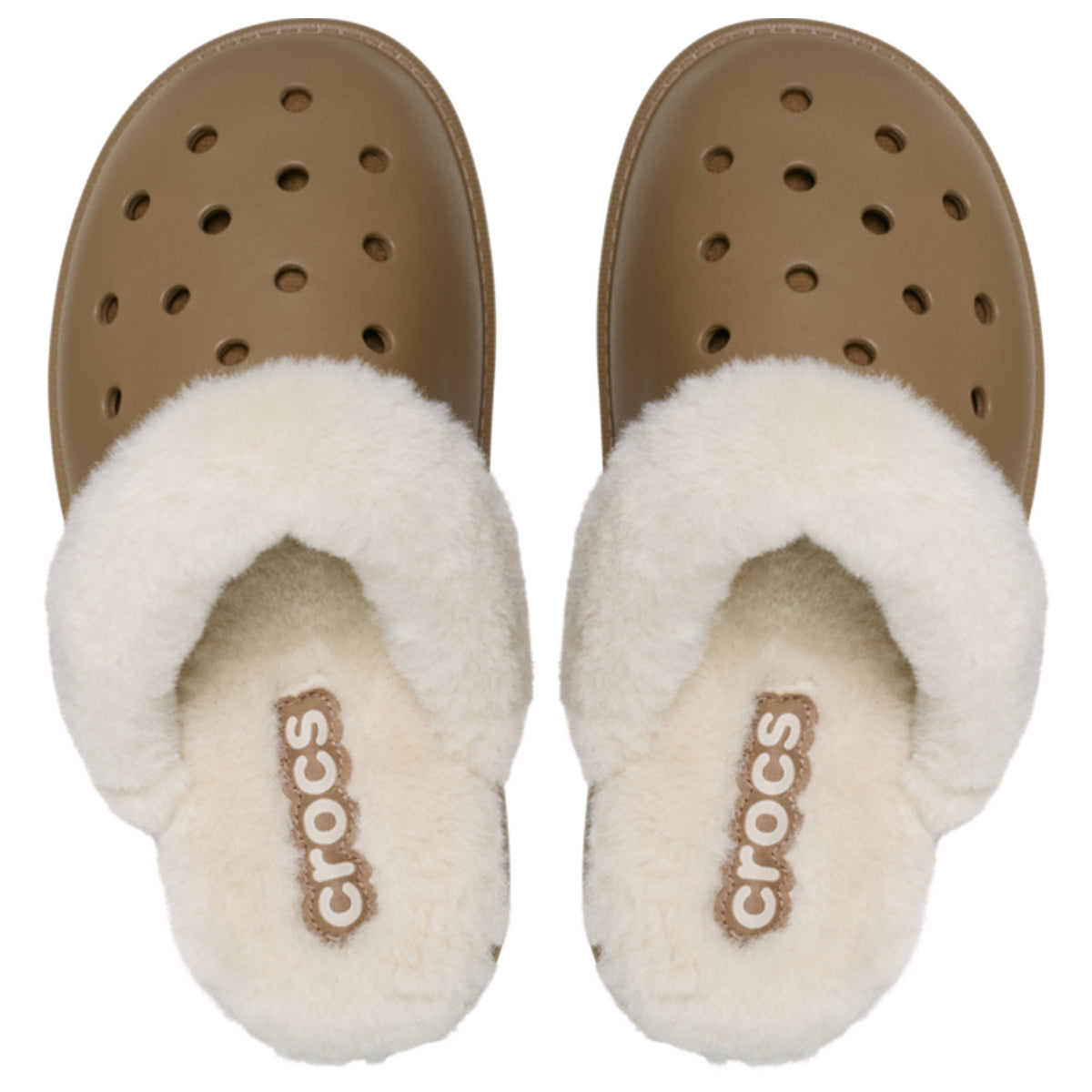 Crocs Classic Fuzz Scuff Slipper (212143) - Sepia