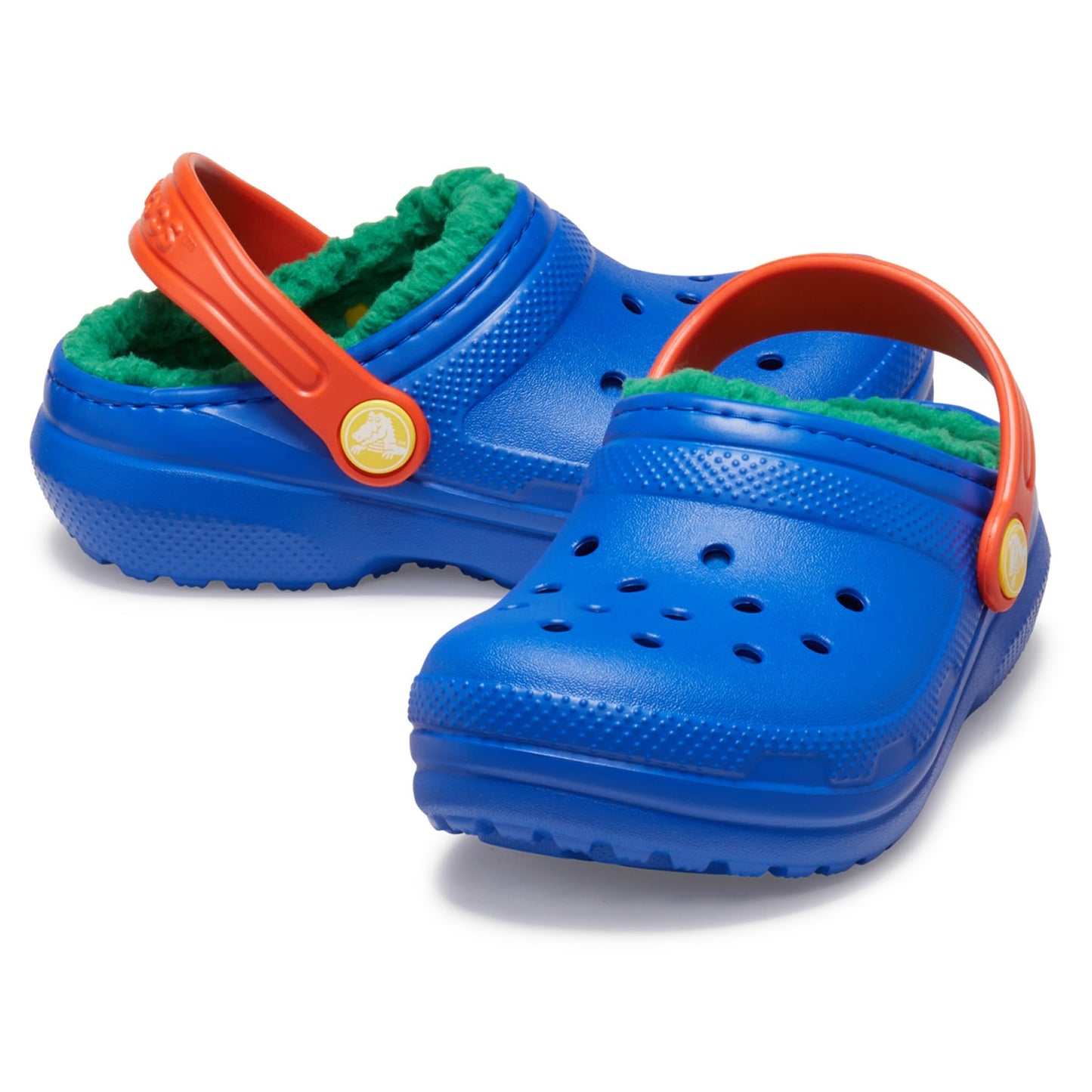 Crocs Classic Lined Toddlers Clogs (207009) - Blue Bolt/Multi