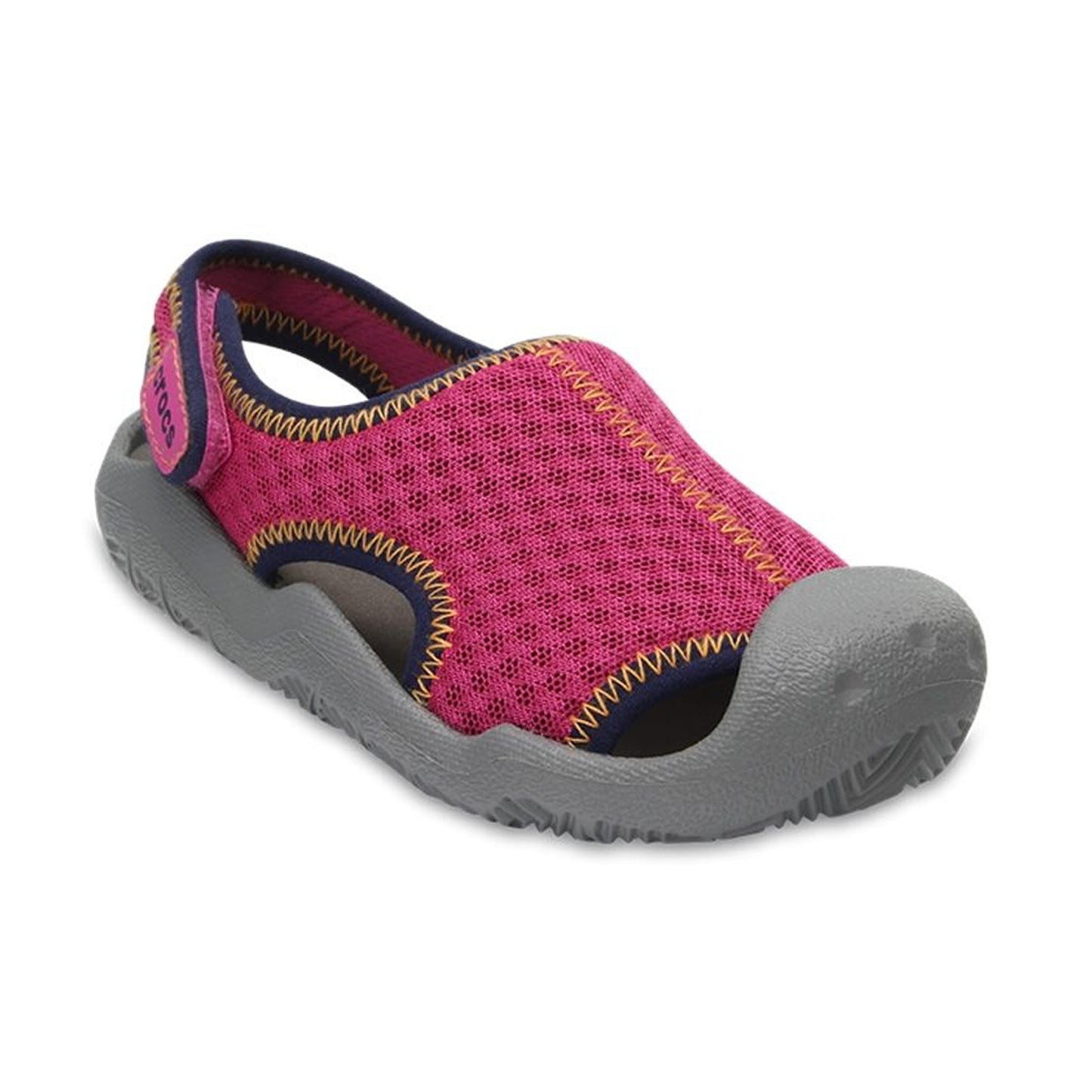 Crocs Clearance Swiftwater Sandal Kids - Neon Pink/Smoke