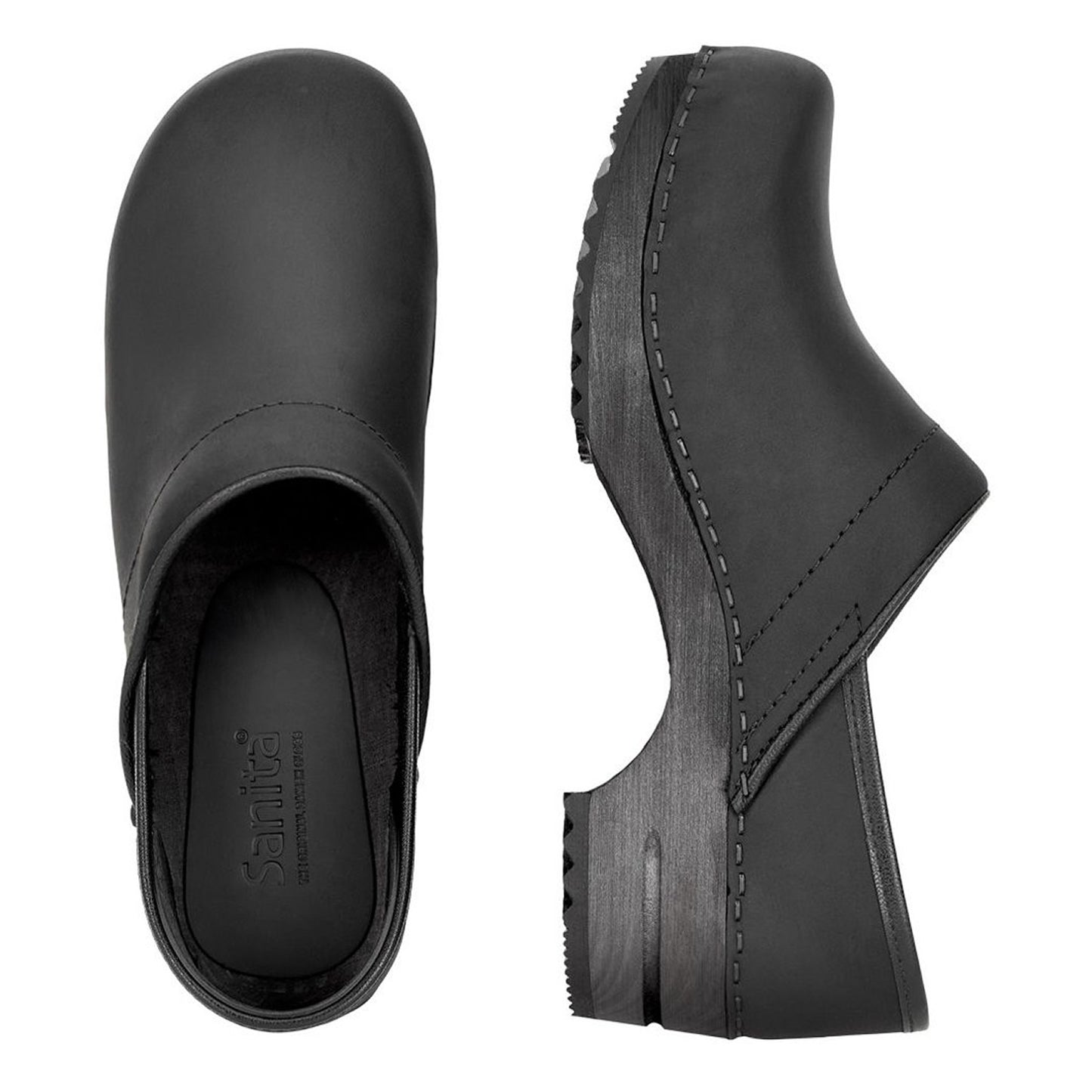 Sanita Classic Closed Clogs in Black (1201005)