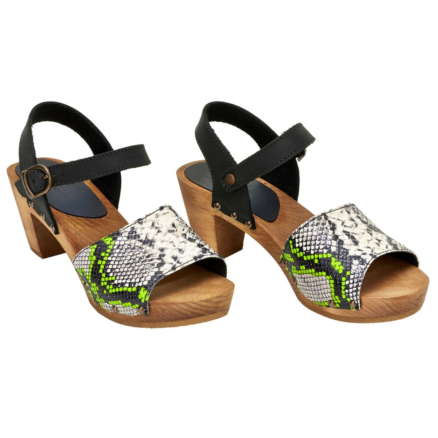 Sanita Clearance Sassia Square Flex Sandals in Lime (472627)