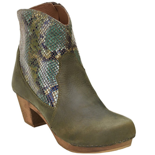 Sanita Baska Snakeskin Clog Boots