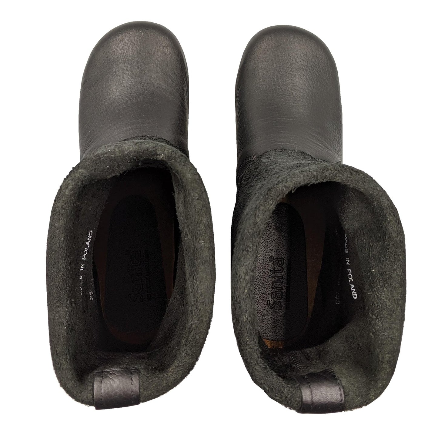 Sanita Alison Roll-top Clog Boots in Black