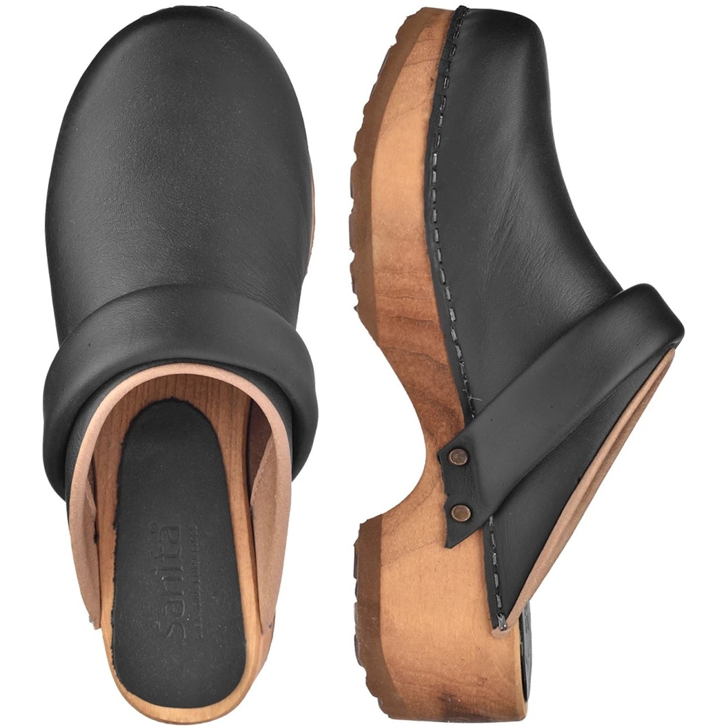 Sanita Chuso Chunky Modern Clog Black 477495