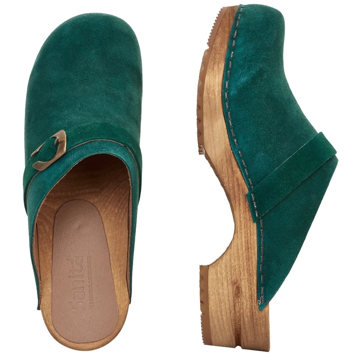 Sanita Hedi Suede Dark Green 457190