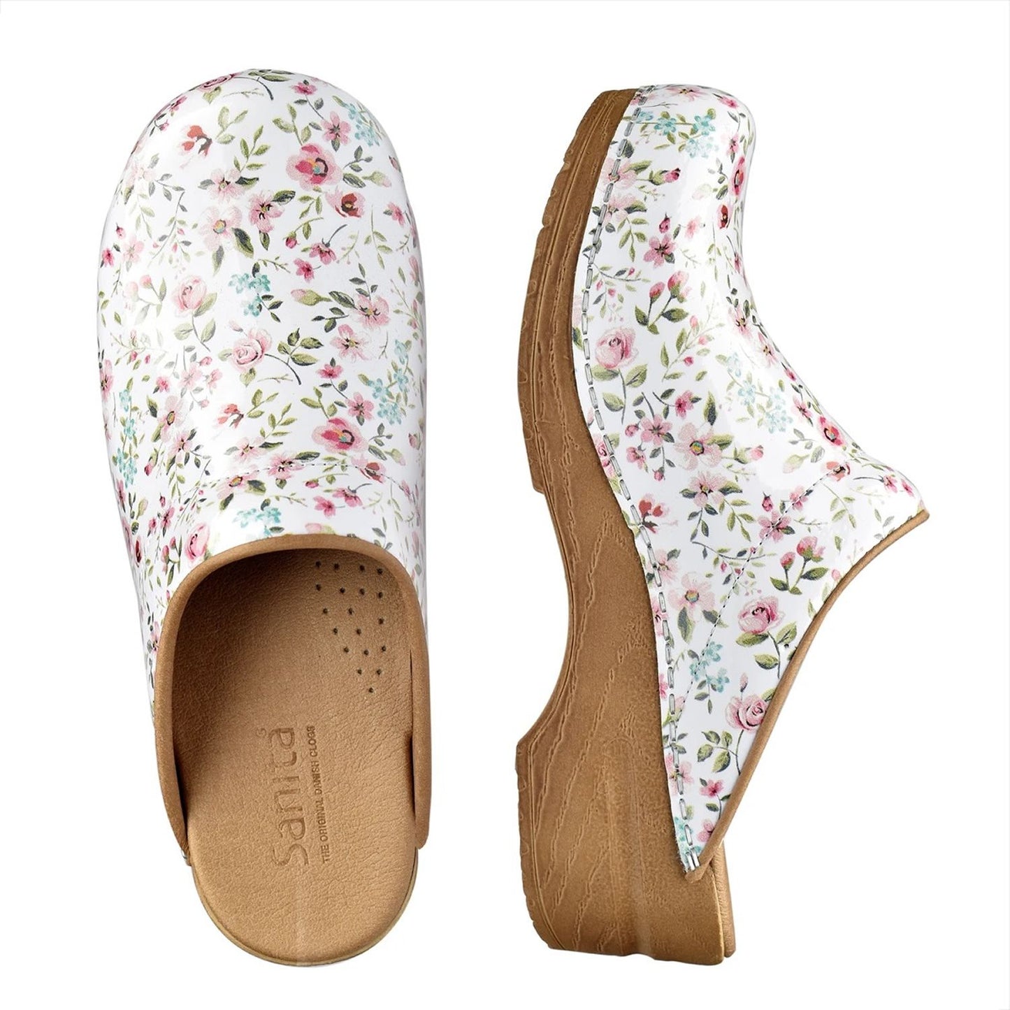 Sanita Illo Sixties Style Clogs in White (477647)
