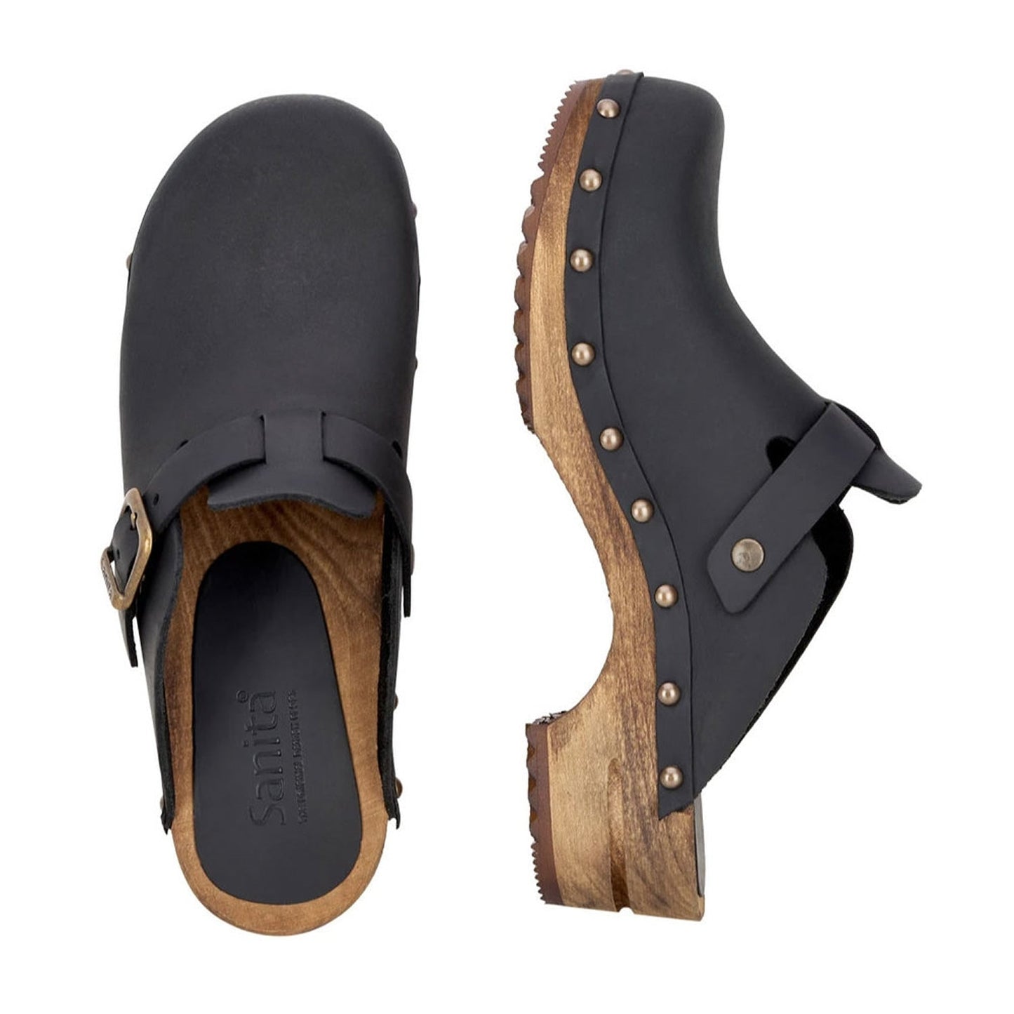 Sanita Kristel Traditional Clogs in Black 455205