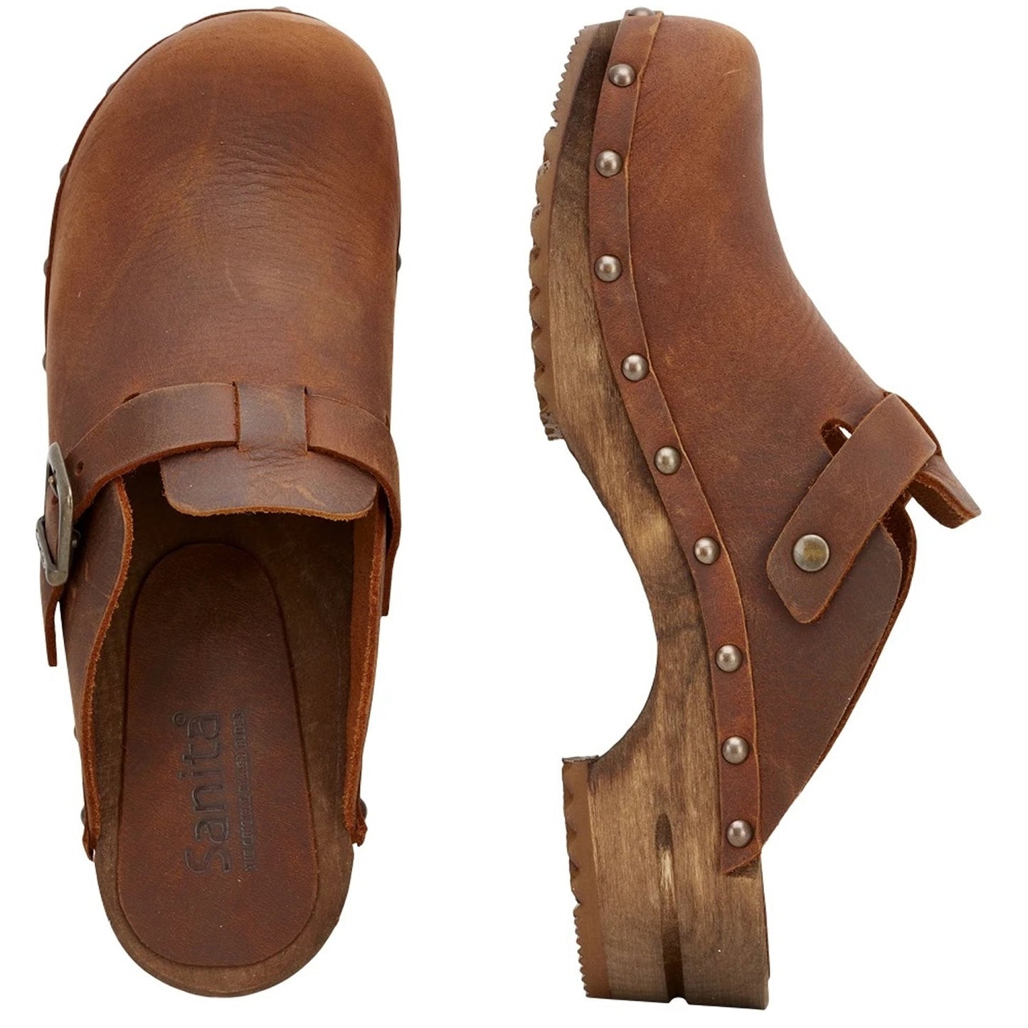 Sanita Kristel Traditional Clogs in Chestnut 455205