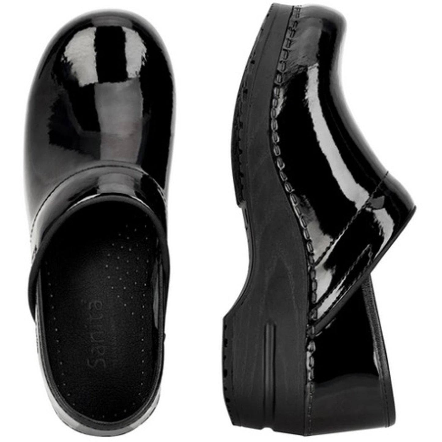 Sanita Professional Patent Closed Clogs in Black 457406