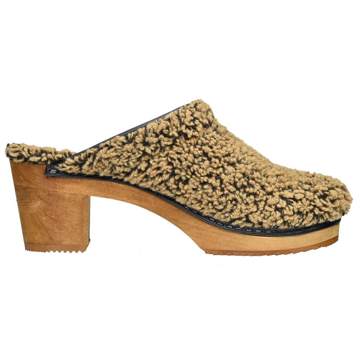 Sanita Shearly Block Heel Woolly Clogs