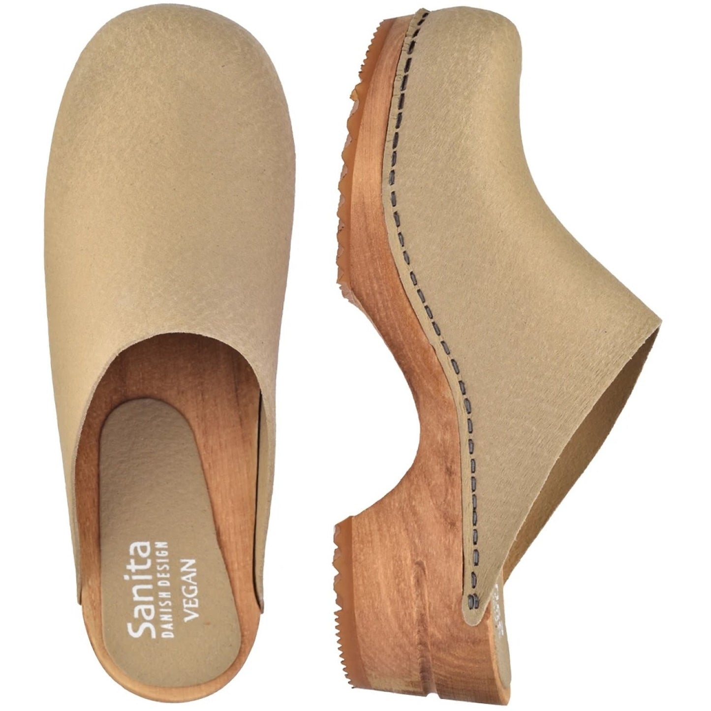 Sanita Vegor Vegan Wooden Clogs Nature 477962