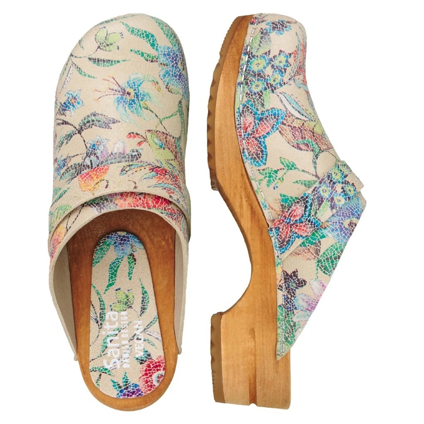 Sanita Vegu Vegan Wooden Clogs in Beige (476909)