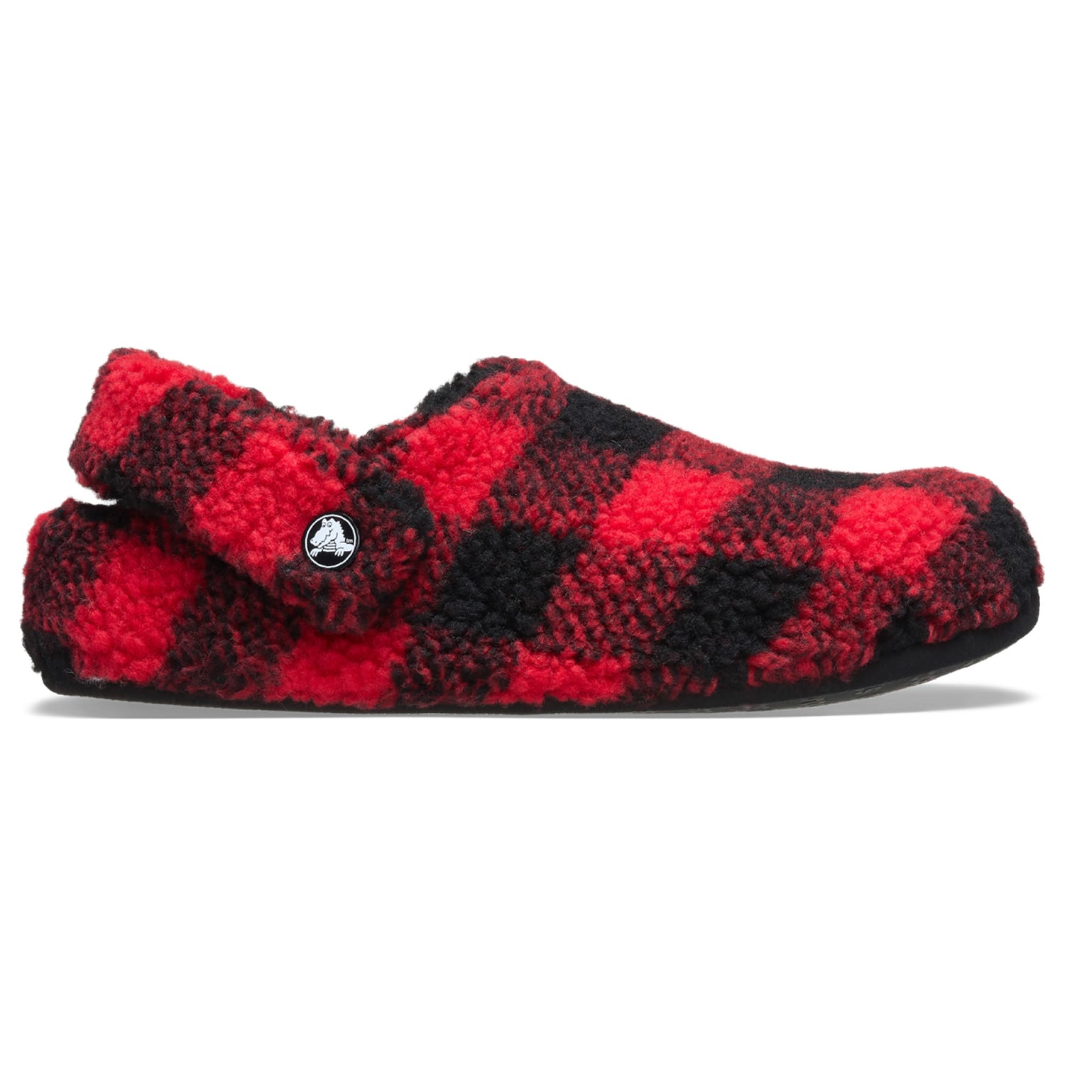 Crocs Classic Buffalo Check Cozzzy Slipper (210755) - Varsity Red/Black