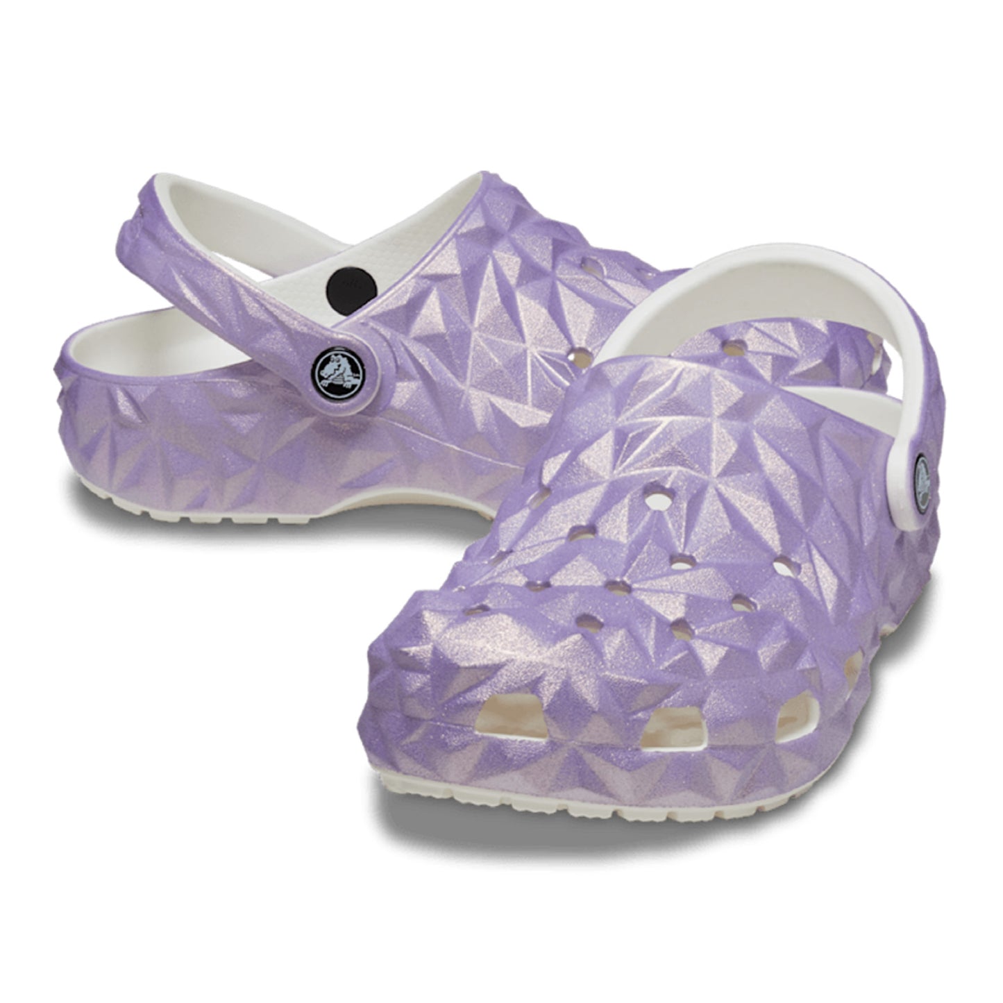 Crocs Classic Iridescent Geometric Clog (209841) - White (Lilac)