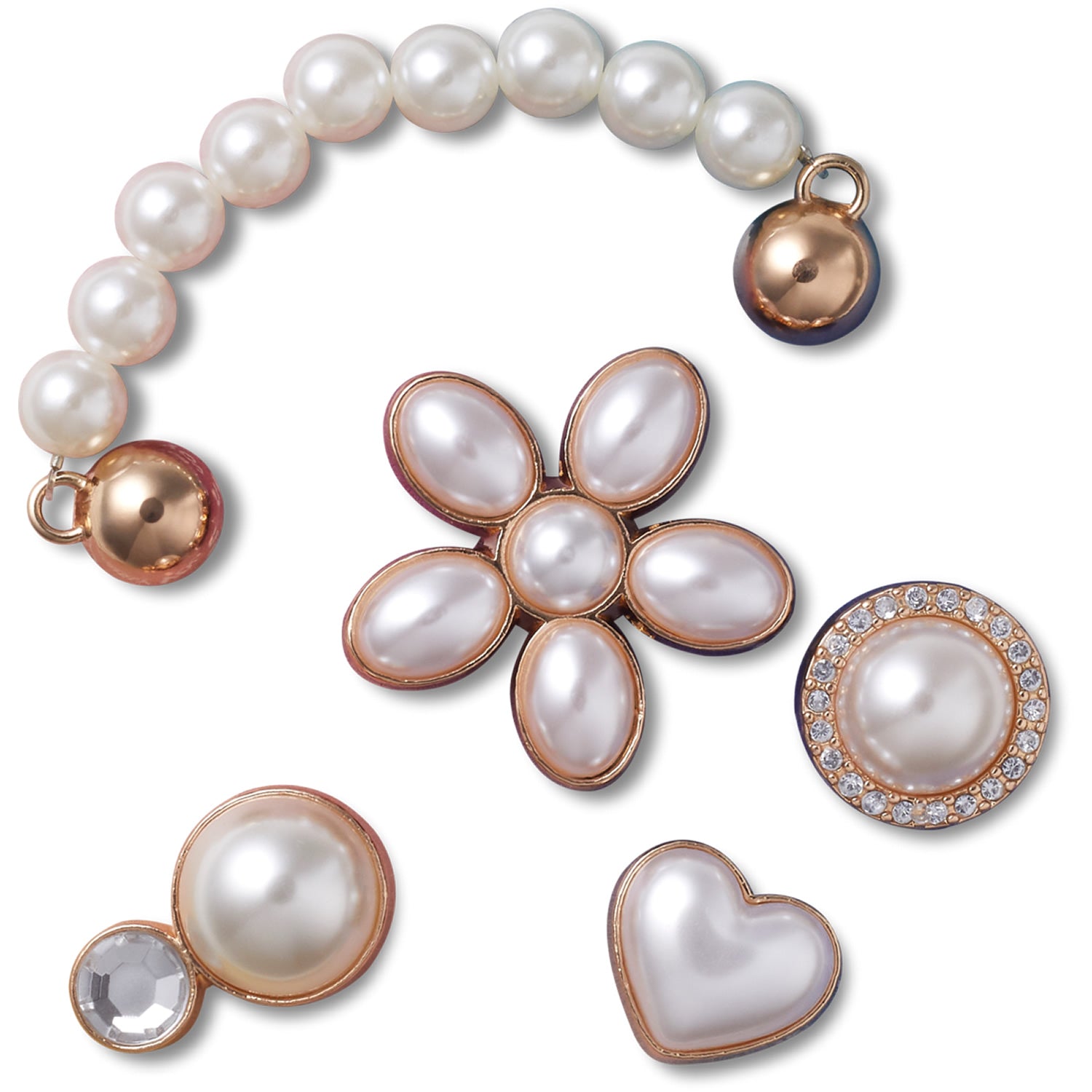 Crocs Jibbitz Dainty Pearl Jewellery 5 Pack