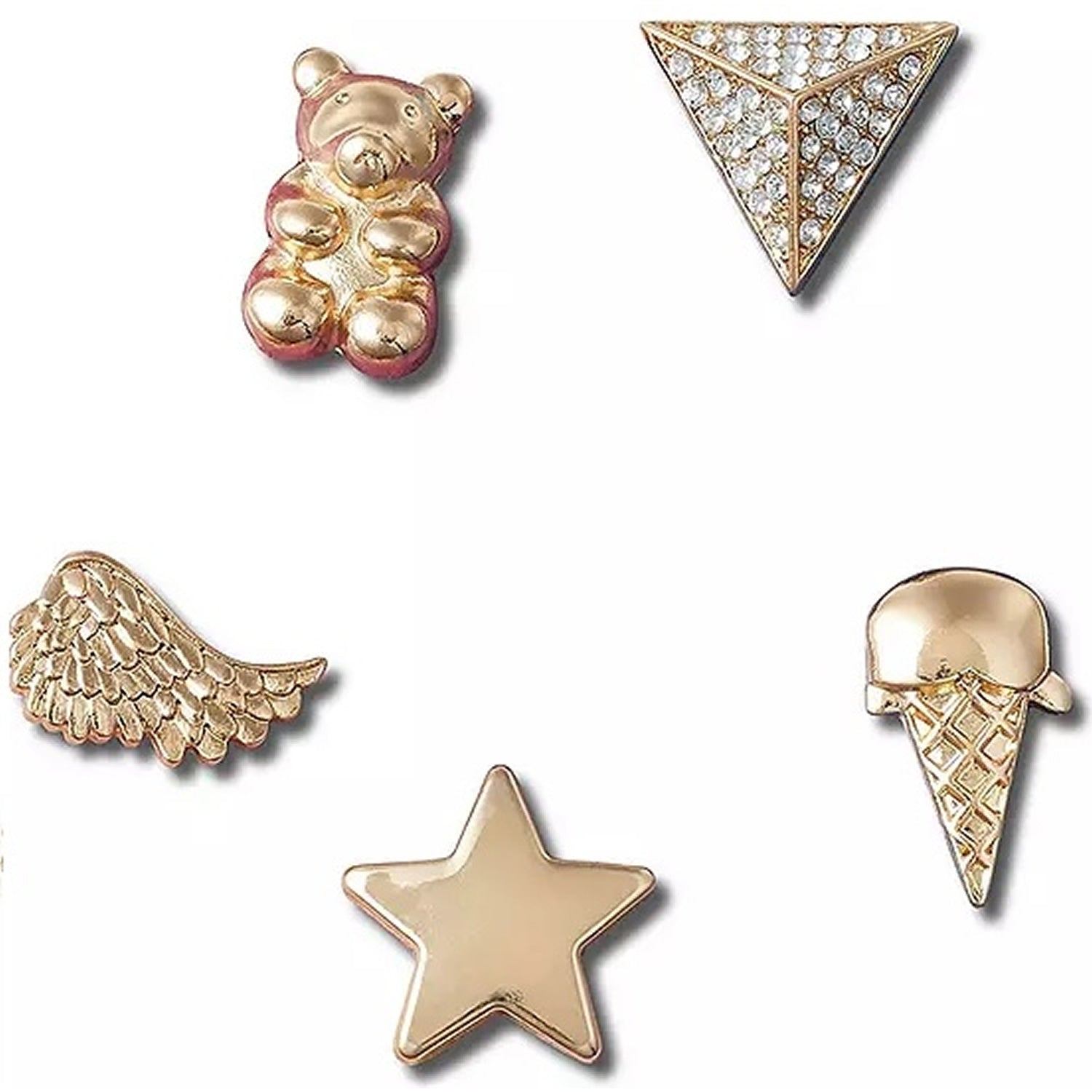 Crocs Jibbitz Gold Icons 5 Pack