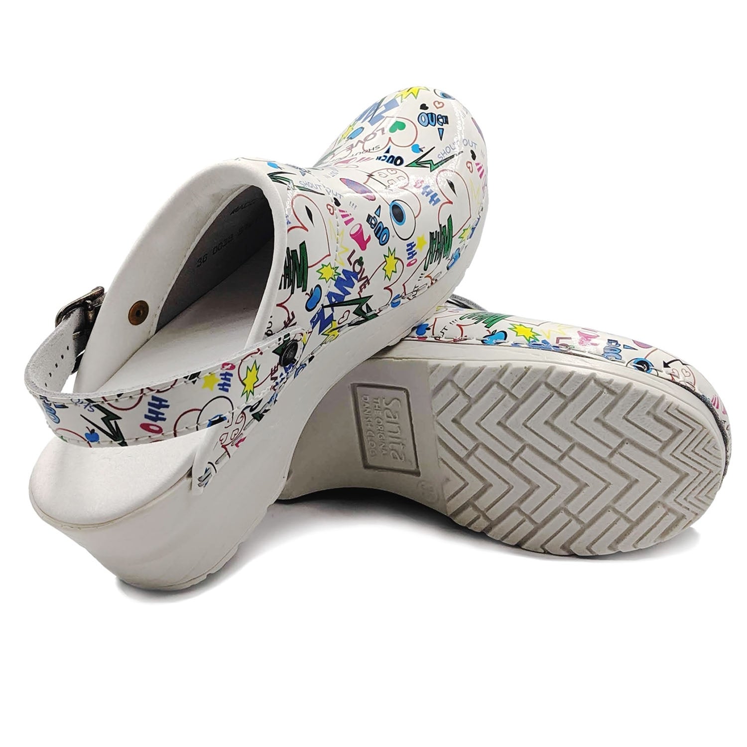 Sanita Shout Out Work Clogs in White