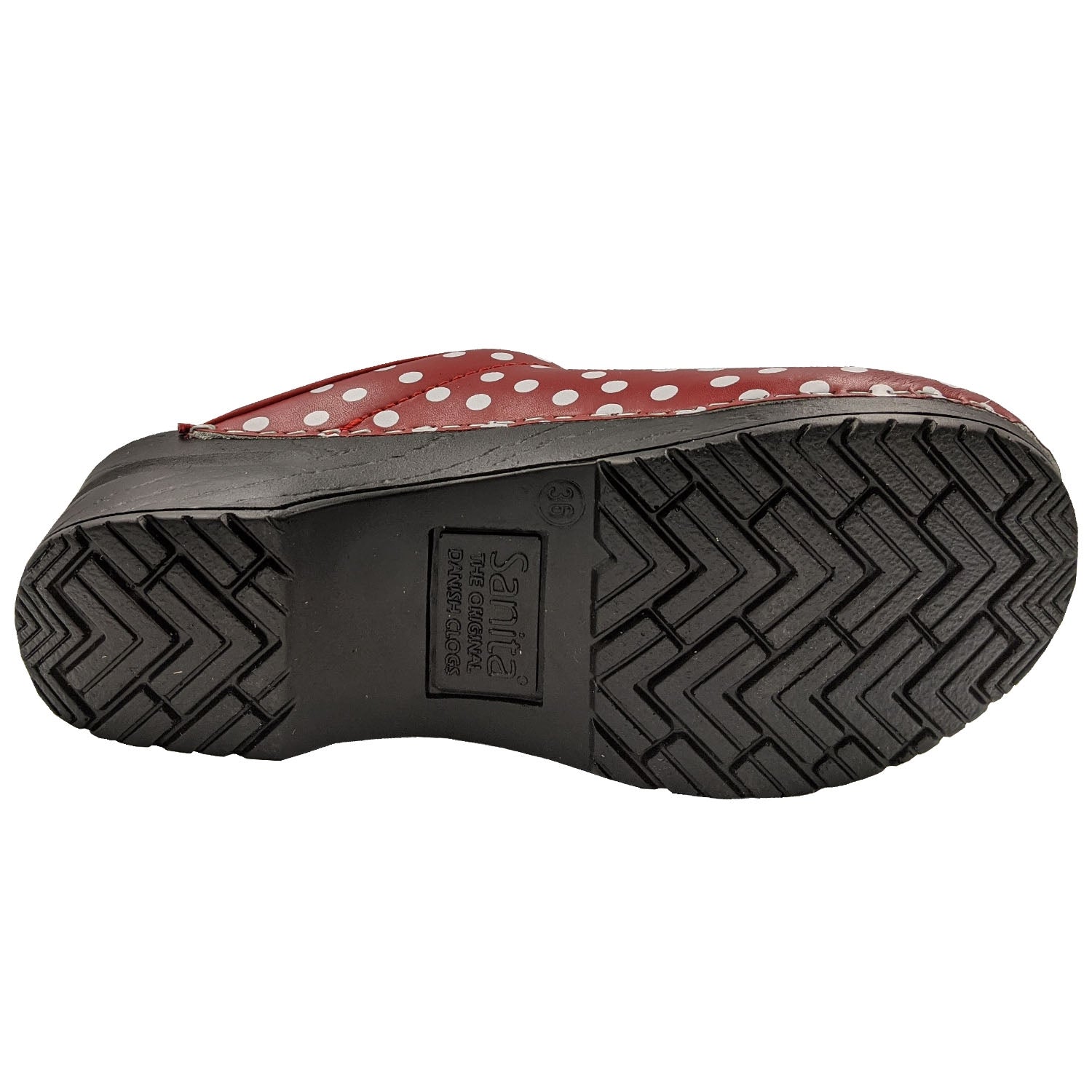 Sanita Fenja Spotty Flexible Clogs in Red (457048)