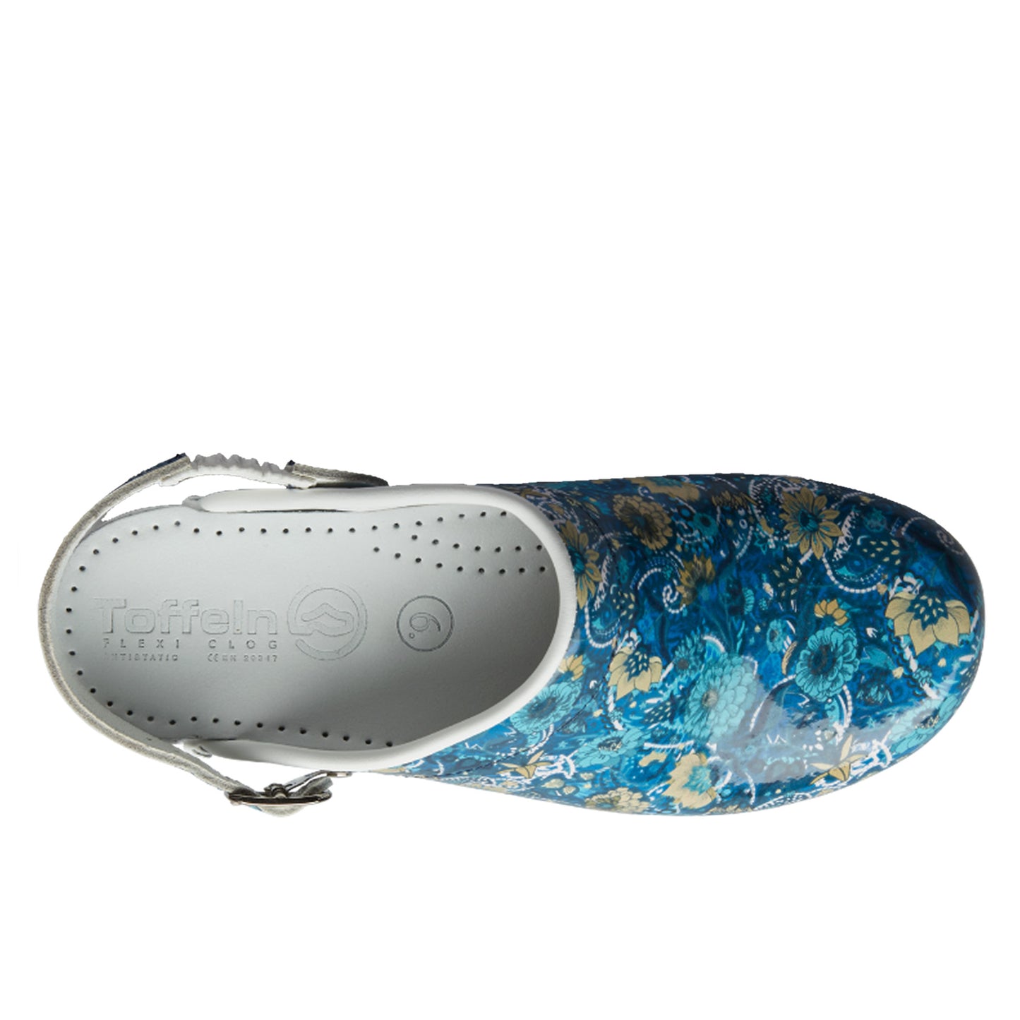 Toffeln Flexi Klog 0724 - Blue Paisley Pattern